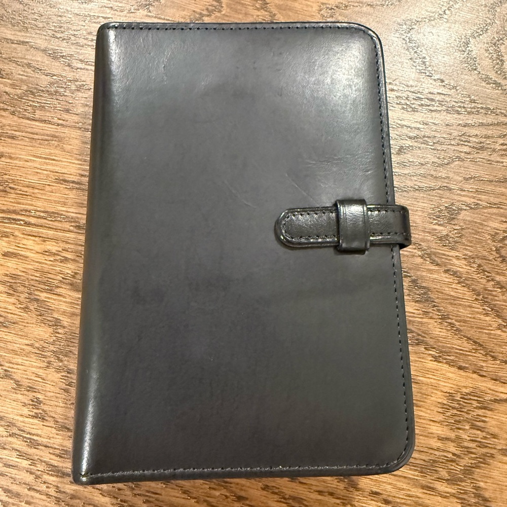 Coach 2000 y2k Black Leather planner/address book